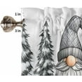 thumbnail image 5 of Black Gnomes Christmas Kitchen Curtain 2 Panels Tiers Curtains 36 Inch Length, Xmas Tree Snowflake Curtains Rod Pocket Curtains Window Drapes Treatment Window Cafe Curtains, 5 of 5