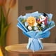 thumbnail image 3 of Ramo de flores de ganchillo, decoración del hogar, regalo, ramo de punto terminado para papá. Azul, 3 of 5