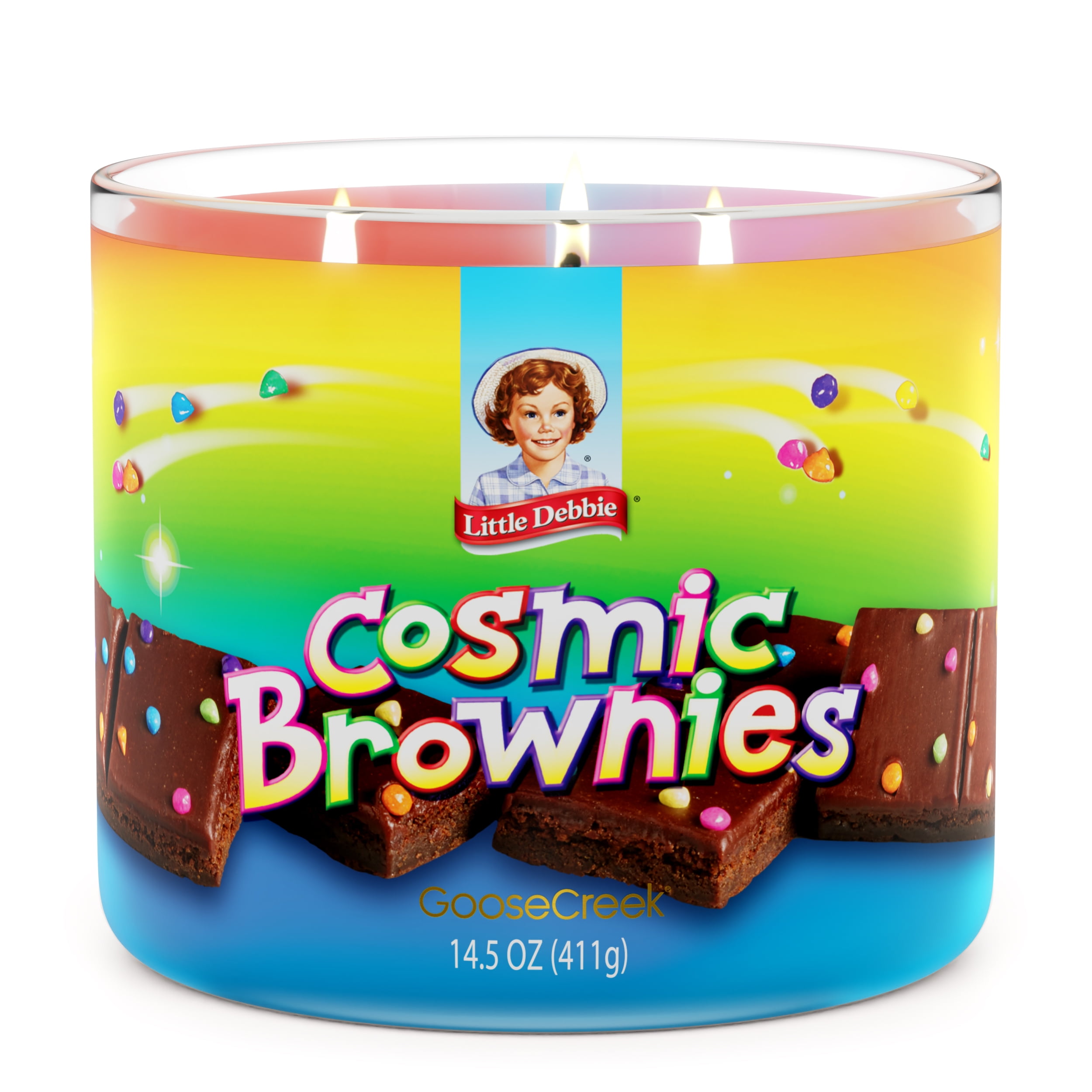 (2 pack) Goose Creek 3-Wick Little Debbie Cosmic Brownies Scented Jar Candle, 14.5oz.