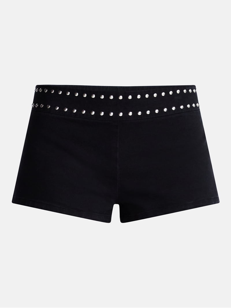 No Boundaries Studded Micro Shorts, 1.5'' Inseam, Women's Sizes