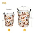 thumbnail image 5 of Balery Forest Squirrel Nuts Round Laundry Basket with Handles Waterproof Freestanding Laundry Hamper for Clothes Toys in the Dorm and Family-Medium, 5 of 8
