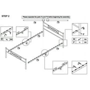 Teraves Full Size Metal Bed Frame Bedroom Mattress Platform Foundation with Headboard, Black