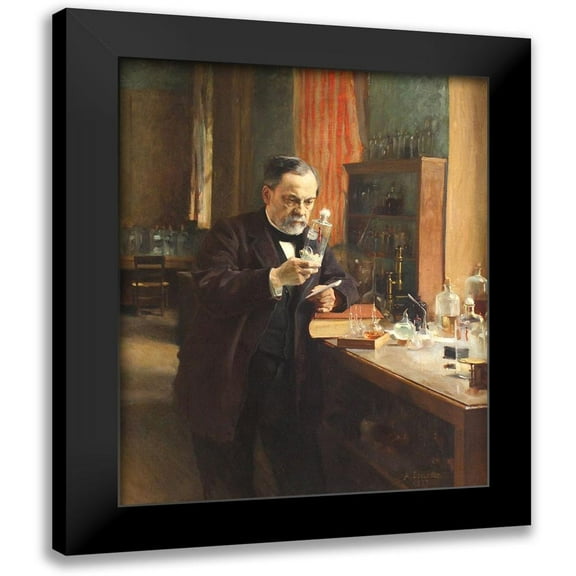 Edelfelt, Albert 12x14 Black Modern Framed Museum Art Print Titled - Louis Pasteur