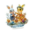 thumbnail image 2 of Escultura de estatua de conejito de Pascua, accesorios modernos hechos a mano, figura de mesa para Estilo C, 2 of 9