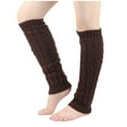 thumbnail image 2 of Sinpiling Fleece Lined Leg-Warmers for Women Casual Thermal Warm Knee-High Solid Cable Knitted Thick Winter Footless Socks, 2 of 4