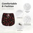 thumbnail image 6 of Lsque Hot Chili Printed Women's Running Shorts with Liner Pockets,Elastic Quick Dry Workout Athletic Gym Yoga Shorts,Womens High Waist Shorts-Small, 6 of 9