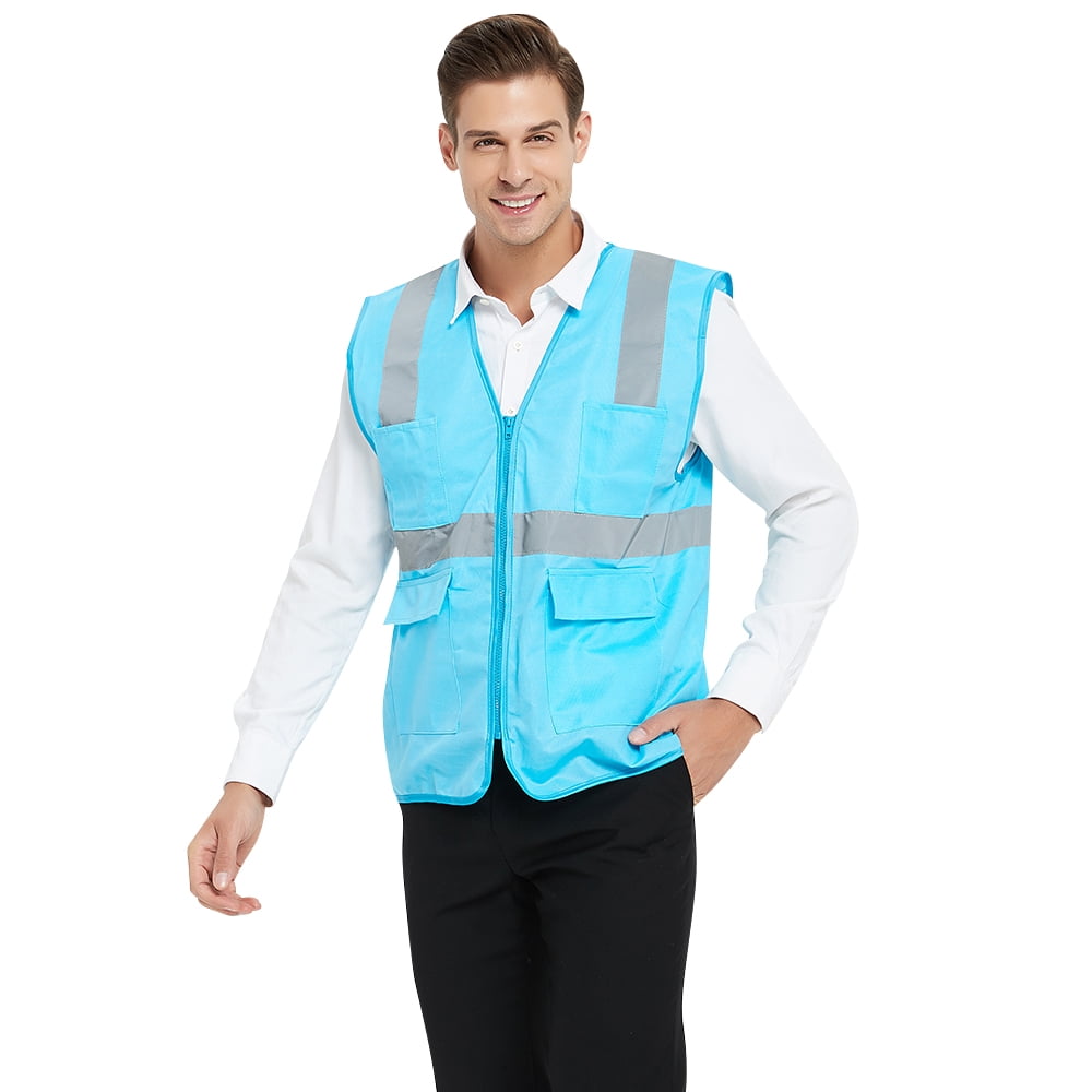 GOGO Safety Vest High Visibility Reflective Tape with Multi Pockets and ...