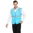 thumbnail image 4 of GOGO Safety Vest High Visibility Reflective Tape with Multi Pockets and Pen Dividers-Sapphire-L, 4 of 7