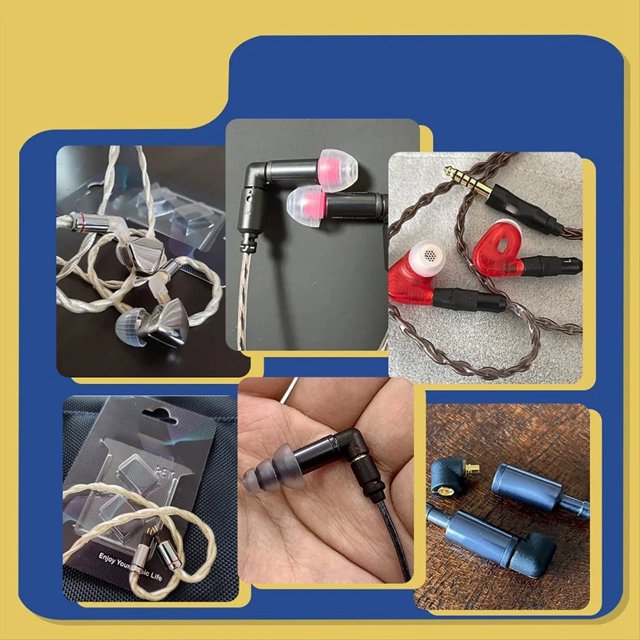 Convertidor de Auriculares con Conector Hembra Dual de 3,5 mm para Auriculares HD800, HD800S, HD820, /D1000.