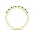 thumbnail image 2 of ANGARA Natural Square Emerald and Princess Diamond Semi Eternity Wedding Ring in 14K Yellow Gold for Women (Size-1.5mm) | May Birthstone, Anniversary, Jewelry Gift for Women | Natural Emerald Ring, 2 of 10