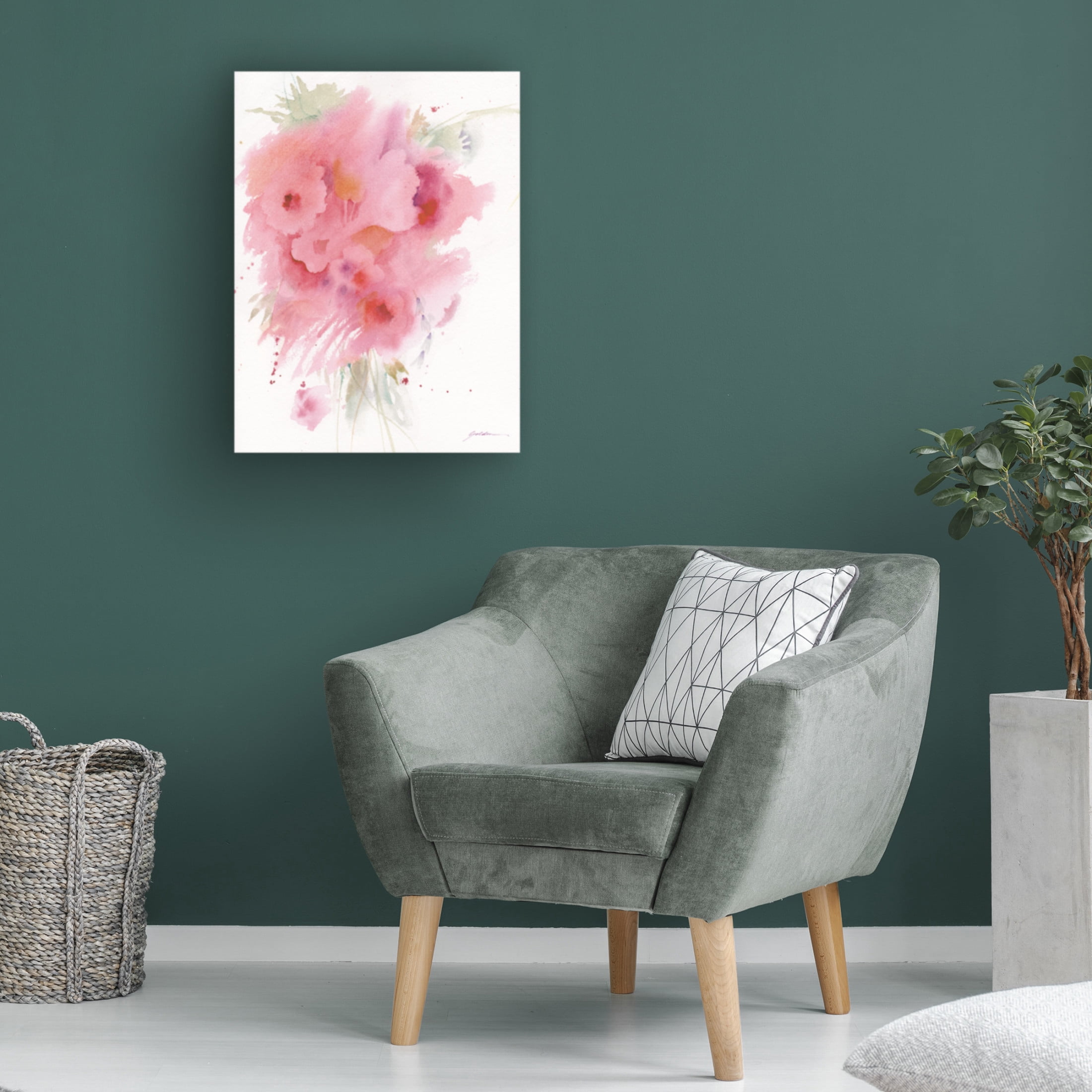 Canvas Wall Art - Sheila Golden 'Viva Magenta Tones #2' Wall Art for Living Room, Bedroom, or Office Décor by Trademark Fine Art - 24 x 32 Inches