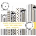 thumbnail image 6 of Beige Brown Striped Blackout Curtains for Bedroom/Living Room, Thermal Insulated Kitchen Curtains, Modern Farmhouse Geometric Grommet Darkening Window Treatment Drapes 42"x84"x2, 6 of 8