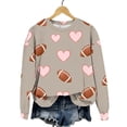 thumbnail image 2 of jjayotai Women’s Football Print Sweatshirt Crewneck Oversized Long Sleeve Pullover Tops Gameday Sweatshirts, 2 of 6