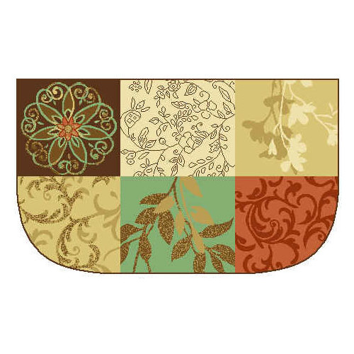 J & M Home Fashions Tuscany Kitchen Slice Rug 18x30