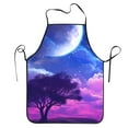 thumbnail image 5 of Uemuo Dreamy Colorful Starry Sky Printed Bib Apron, Adjustable , Water and Oil Resistant, Cooking Kitchen Chef Apron for Women Men, 5 of 5