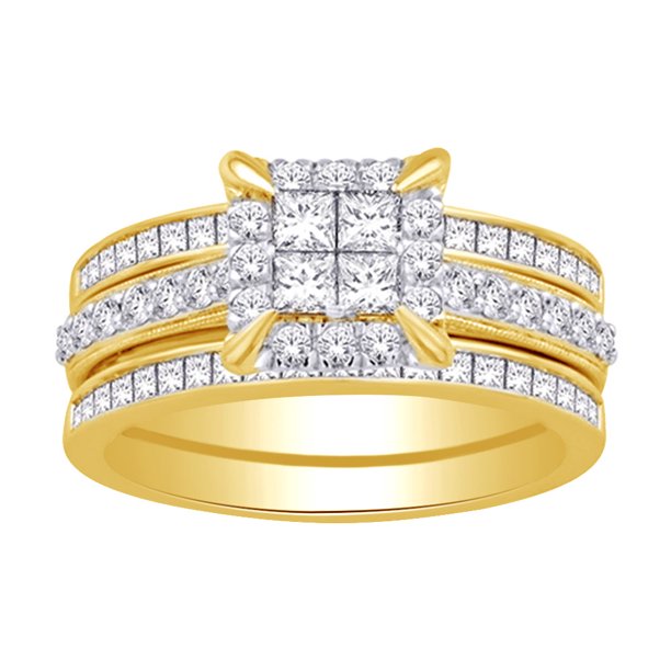 Jewel Zone US 1.33 Ct Princess Cut White Natural Diamond Enhancer