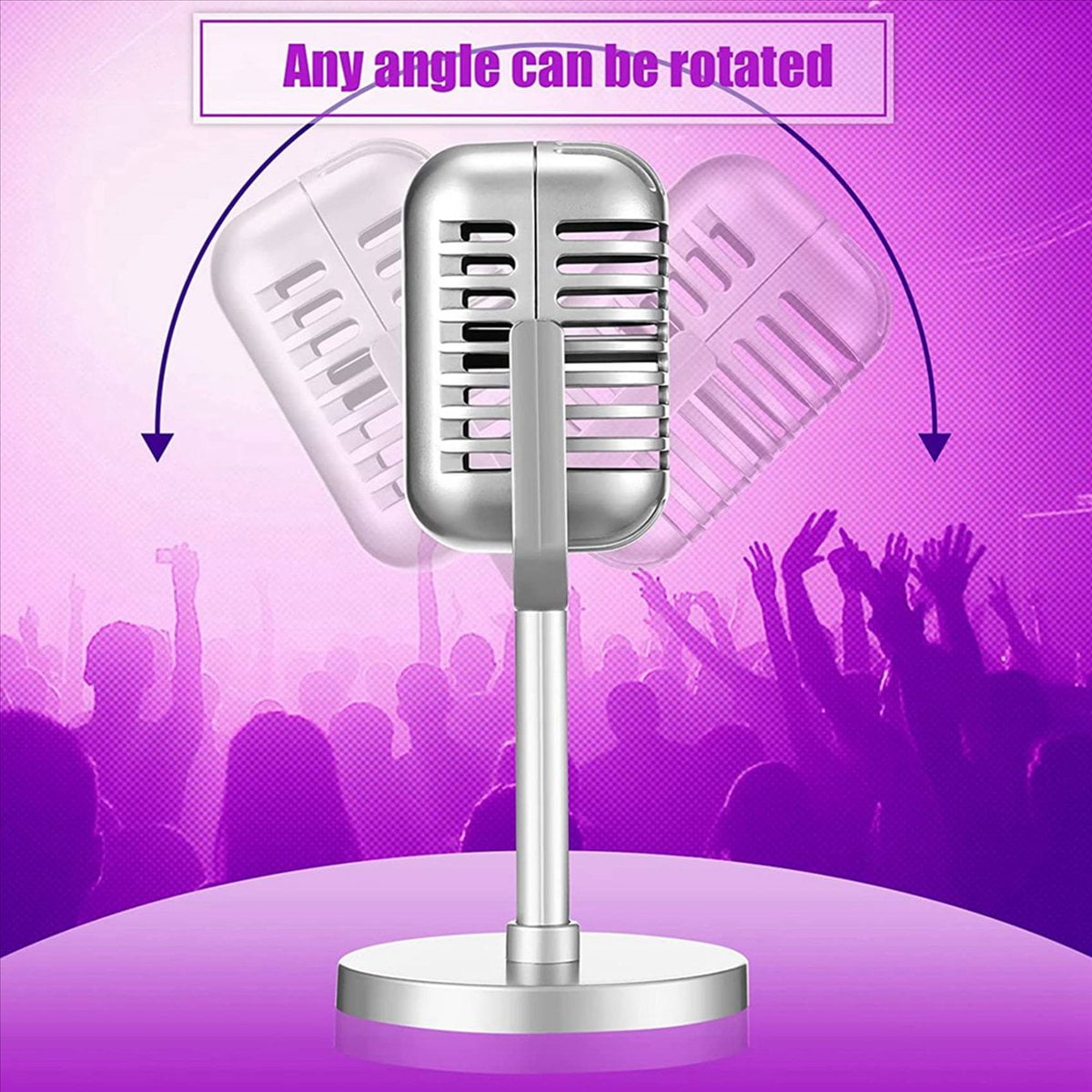 12Pcs Retro Microphone Props Model Vintage Microphone Antique Microphone Toy Microphone Stage Table Decor,Silver
