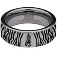 thumbnail image 2 of Zebra Print Tungsten Carbide Ring, 2 of 9