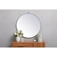 thumbnail image 2 of Home Decorative Metal Frame Round Mirror With Decorative Hook 32" Grey, 2 of 6