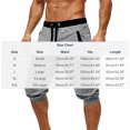 thumbnail image 3 of Men's 3/4 Jogger Cotton Capri Pants Workout Gym Below Knee Long Shorts with Pockets Jogger Sweatpant Capris for Men Size 2XL Gray, 3 of 5