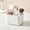 White, variant on Portable Stackable Plastic Divided Storage Caddy with Handle, 4-Compartment Makeup Stationery Toiletry Organizer Bin, 1-Piece