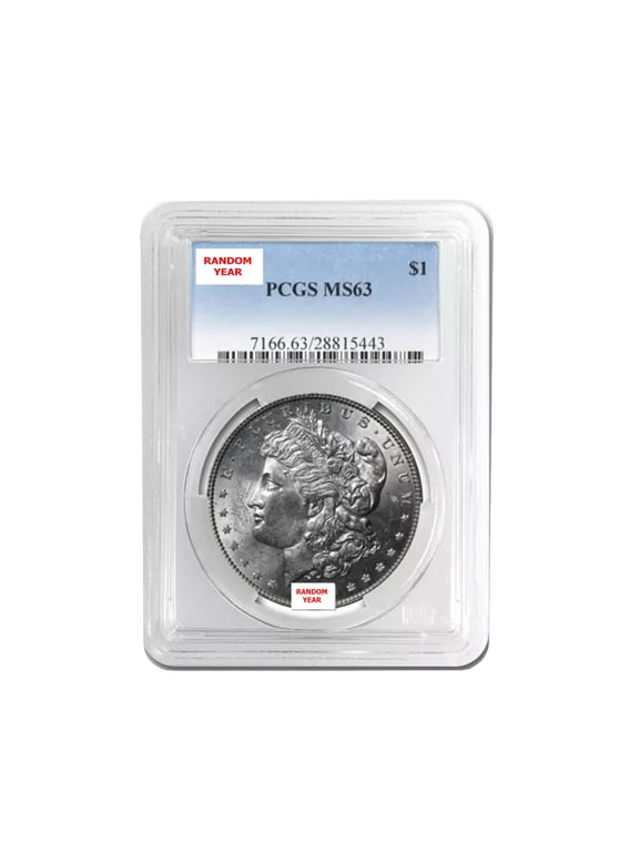 USA 1878-1904 Morgan 90% Silver Dollars Coin - MS63 Professionally Graded PCGS