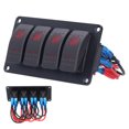 thumbnail image 4 of Rocker Circuit Breaker, Switch Panel, Practical Durable PC Aluminum Yachts  For Vehicles Ships Blue Light,Red Light,Orange Light,Green Light, 4 of 8