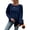 Blue, variant on Eytino Womens Sweaters Long Sleeve Tee Shirts Casual Round Neck Batwing Basic Fall Tops