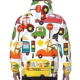 thumbnail image 7 of Pofeuu Transports with Animals Print Mens Casual Hooded Collar Drawstring Hoodies Pullover Sweatshirts Casual Long Sleeve Shirts-3X-Large, 7 of 7
