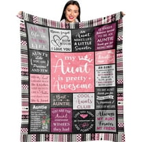 Aunt Gifts, Best Aunt Ever Gifts, Auntie Gift Ideas, Gifts for Aunt/Auntie, Aunt Birthday Gifts, Gifts for Aunts from Niece Nephew, Birthday Gifts for Aunt, Best Auntie Gifts Blanket 60"x50"