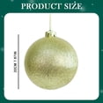 thumbnail image 3 of Liquidation!Dainzusyful Décorations de Noël Ornements de Noël Rouges Anker 8 Pouces Incassable Grande Boule de Bonbon Dorée Décoration de Vacances de Noël Boule à Créer Or, 3 of 4