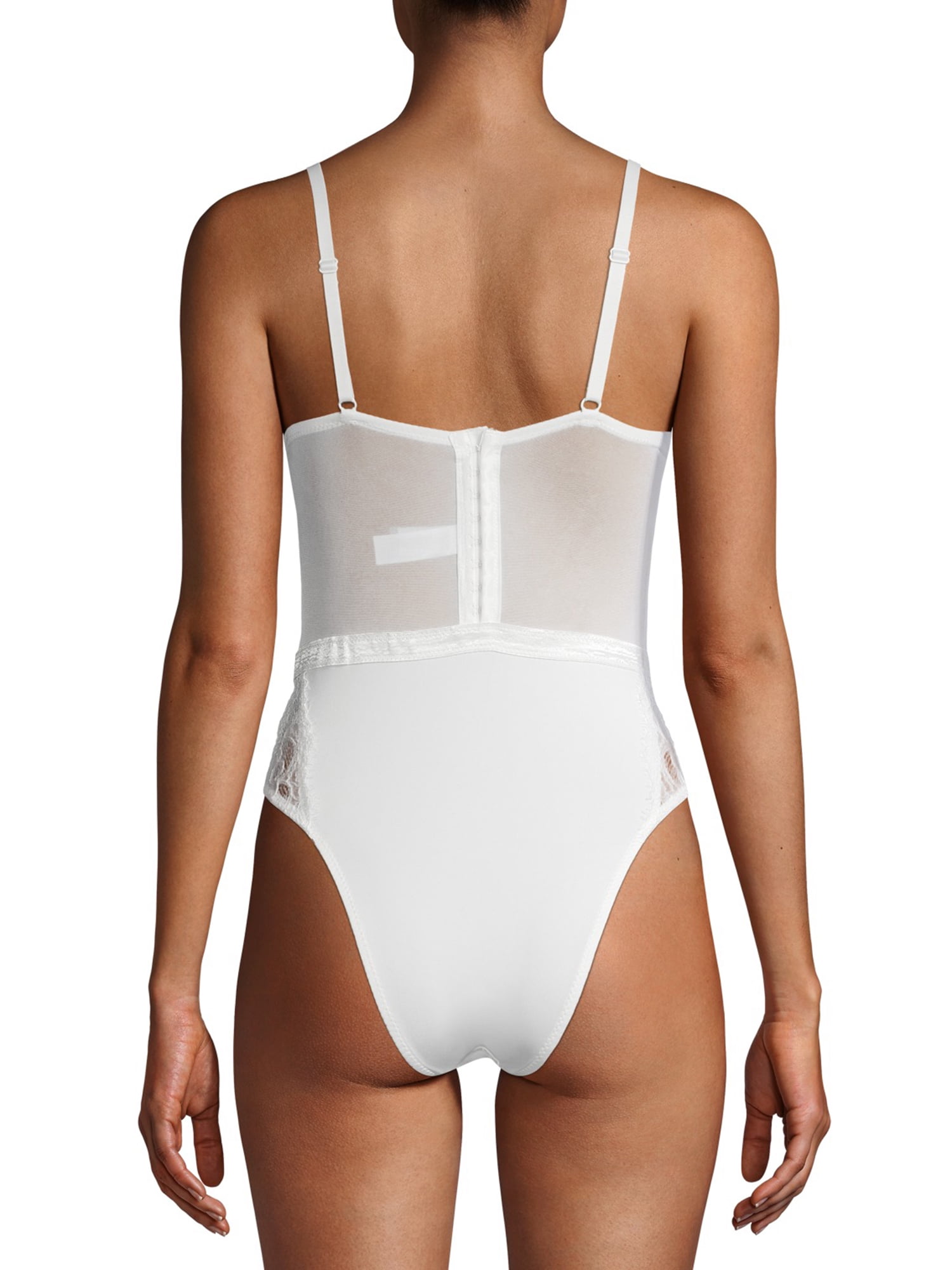 Just Sexy Lingerie Women's and Women's Plus Strappy Lace Bodysuit