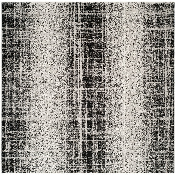 SAFAVIEH Adirondack Linnette Abstract Area Rug, Ivory/Silver, 6' x 6' Square