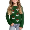thumbnail image 2 of Actgleam Girls Christmas Sweaters Kids Winter Pullover Long Sleeve Knit Sweater Jumper Tops,Green,9-10Years, 2 of 8