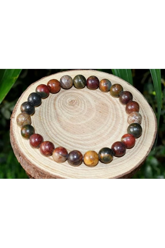 Picasso Jasper 8mm Gemstone Beads Healing Reiki Chakra Women Men Bracelet Gifts