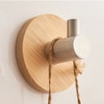 thumbnail image 4 of 1pc Adhesive Bamboo Stainless Steel Hook Kitchen Bathroom Robe Coat Hat Hanger Heavy Duty, 4 of 8