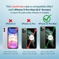 thumbnail image 3 of CASEFREAK 2-in-1 Clear Case for iPhone 11 Pro Max (6.5") with Magnetic Ring Mag-Safe Compatible + Tempered Glass Screen Protector, 3 of 6