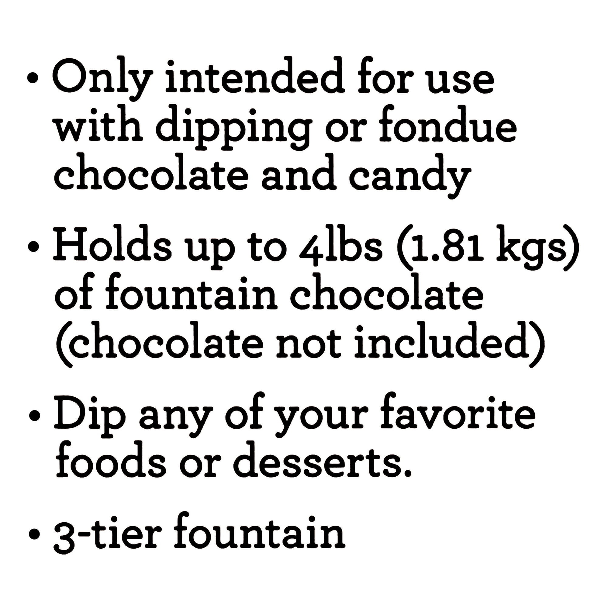 3-Tier Classic Model Compact Chocolate Fountain, by Way To Celebrate