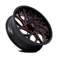 thumbnail image 2 of Fuel D779 Runner Utv 22X7 4X137 False 132Cb Gloss Black Milled Candy Red Wheel, 2 of 3
