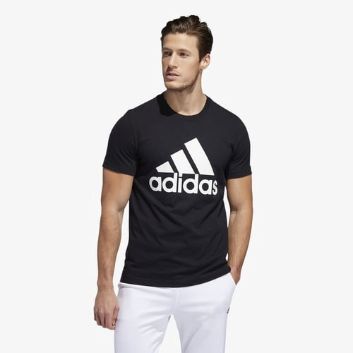 Adidas Men's Basic Bos Tee Sport Shirt T-Shirt Athletic Work Out (Black, S)