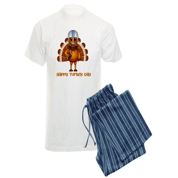 CafePress - Happy Turkey Day - Men's Light Pajamas