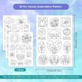 thumbnail image 2 of HLONK 4 Sheets 16Pcs Wedding Dress Water Soluble Hand Sewing Stabilizers for Fabric 11.6x8.2 Inch Embroidery Stitch Practice Embroidery Patterns Transfers for Embroidery Beginners Lovers, 2 of 7