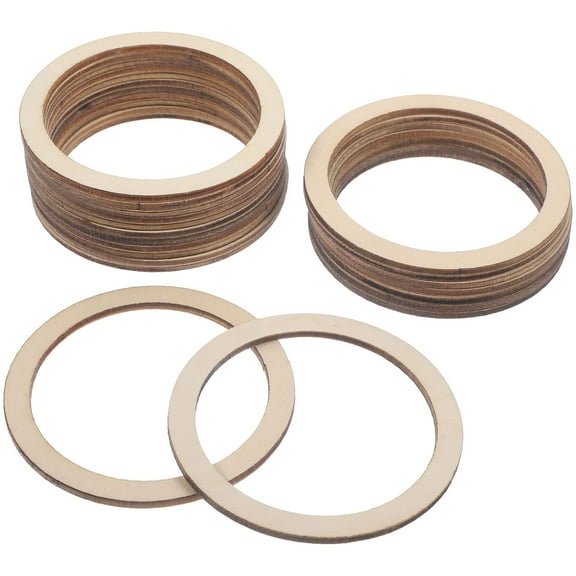 Beaupretty Unfinished Wood Circles Smooth Polished Brown for Crafting and Decoration 20Pcs