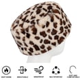 thumbnail image 4 of Gustave Leopard Print Faux Fur Hats for Women Cossack Russian Style Warm Hat Winter Fluffy Hat Thick Ski Beanie Cap "White", 4 of 6