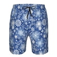 thumbnail image 3 of Pofeuu whiet Snowflake blue background Prin Men's Swim Trunks Quick Dry Bathing Suit Swimming Board Shorts Mesh Lining Beach Swimwear-X-Large, 3 of 6