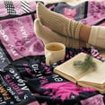 thumbnail image 3 of Breast Cancer Survivor Gift Ideas Blanket 60"X50", Breast Cancer Gifts, Breast Cancer Survivor Gifts For Women, Breast Cancer Gifts For Friend, Breast Cancer Awareness Gifts,Breast Cancer throw, 3 of 6