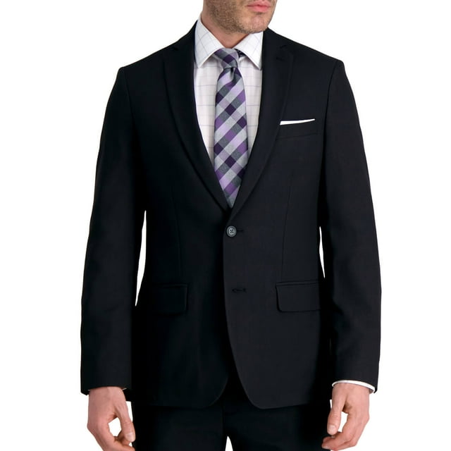 Haggar Smart Wash Veste de Complet Séparée Repreve, Courte, Noire 42