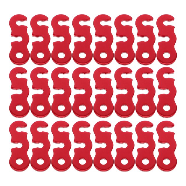 50 tensores de cuerda de aleación de aluminio para tienda de campaña, ajustadores de cuerda, tensores de leva para tienda de campaña al aire libre, accesorios de camping y senderismo, color rojo