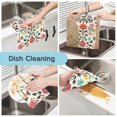 thumbnail image 2 of Yayeee 6 Pack Kitchen Dish Cloths for Washing Dishes Soft Absorbent Microfiber Towels, Beige Red Floral, 2 of 9