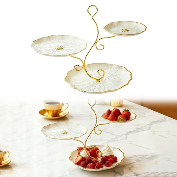 SLUOHZXI Dessert Cupcake Stand, 1pcs Dessert Table Display Set, 3 Tiered Cup Cake Holder Tower Stand& Cookie Serving Trays for Wedding, Tea Party, Birthday